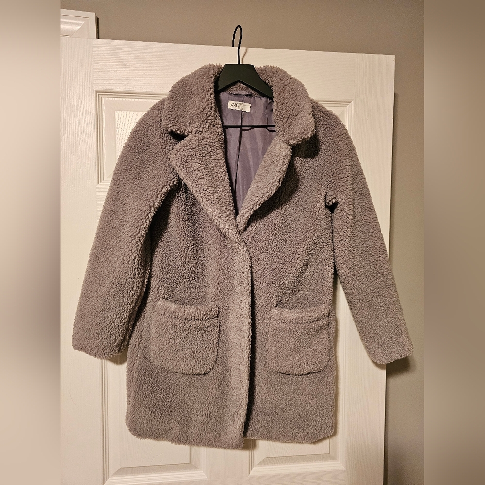 Cozy Gray Teddy Coat